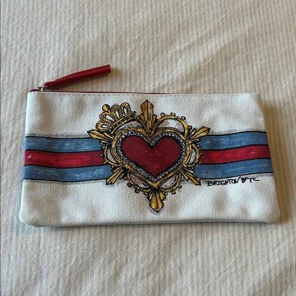 Brighton Handbags - Brighton Heart Motif Pouch with Red and Blue Accents